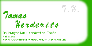 tamas werderits business card